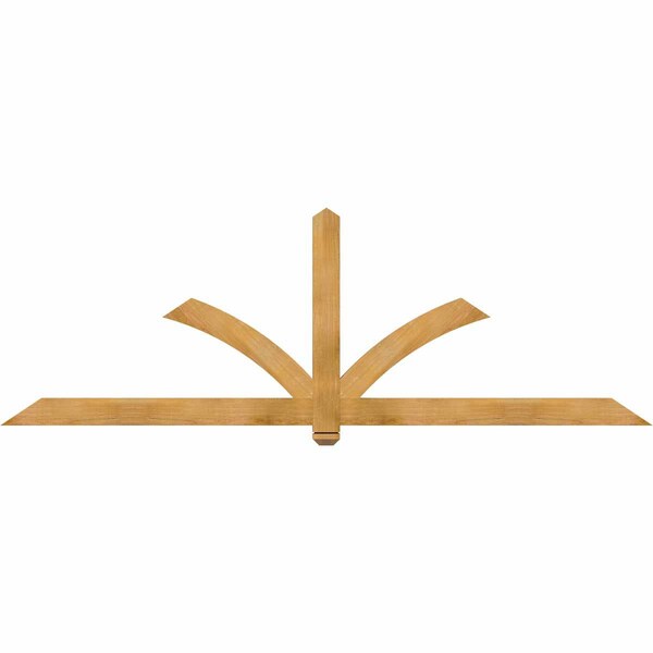 Ekena Millwork Redmond Rough Sawn Timber Gable Bracket, Western Red Cedar, 96"W x 32"H x 2"D x 4"F, 8/12 Pitch GBW096X32X0204RED00RWR - main
